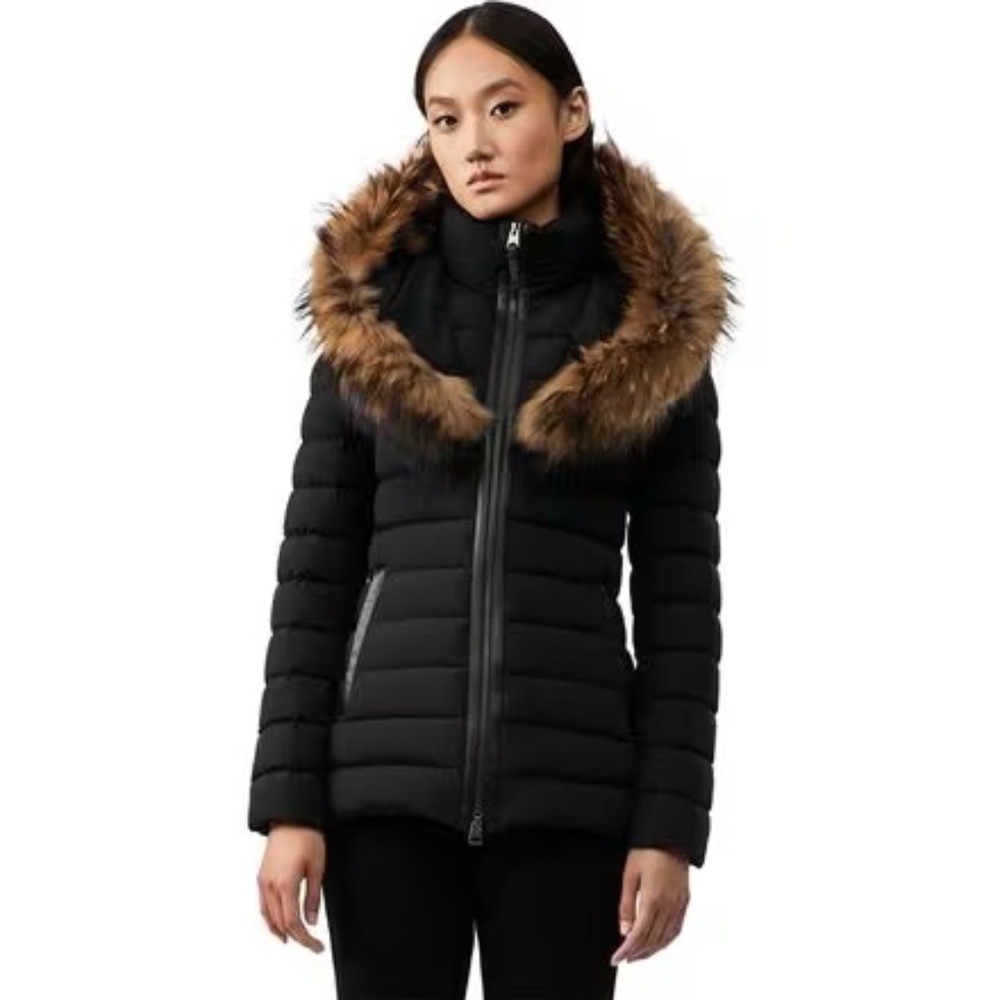Mackage Kadalina Down Jacket with Signature Racoon Fur Collar (Size XS)